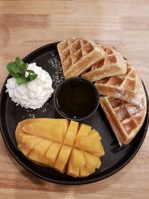 Mango Waffles. 140 baht. at The Mango Garden in Koh Phi Phi