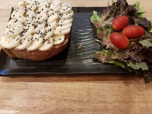 Peanut Butter Banana Toast. 120 baht at The Mango Garden in Koh Phi Phi