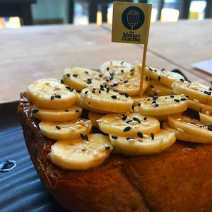 Banana peanut toast  at The Mango Garden in Koh Phi Phi