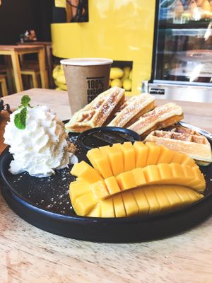 mango waffle at The Mango Garden in Koh Phi Phi