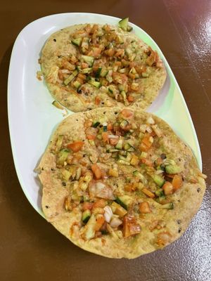 Papadum with things on  at Papaya Indian Food in Koh Phi Phi