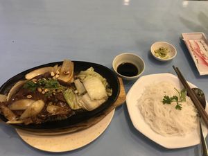 Vegan beef noodles  at Vegan Family Restaurant in Ho Chi Minh City