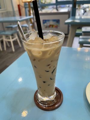 Vegan milk tea  at Vegan Family Restaurant in Ho Chi Minh City