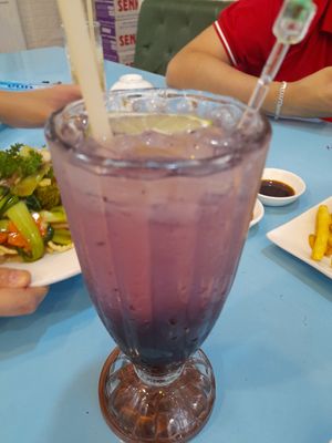 Blueberry soda at Vegan Family Restaurant in Ho Chi Minh City