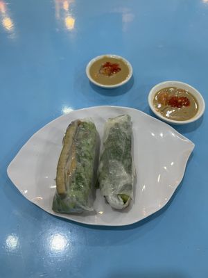 Spring rolls  at Vegan Family Restaurant in Ho Chi Minh City