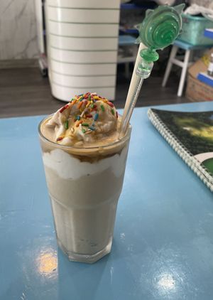Coconut iced coffee  at Vegan Family Restaurant in Ho Chi Minh City
