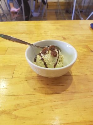 matcha ice at Vegan Family Restaurant in Ho Chi Minh City