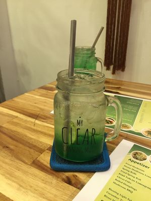 Lemon mint soda at Vegan Family Restaurant in Ho Chi Minh City