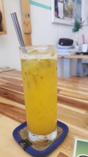 Passion fruit pineapple juice at Vegan Family Restaurant in Ho Chi Minh City