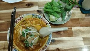 Vegan soup at Vegan Family Restaurant in Ho Chi Minh City