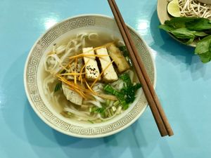 Vegan pho at Vegan Family Restaurant in Ho Chi Minh City