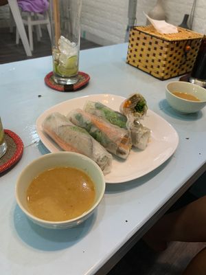 Spring rolls  at Vegan Family Restaurant in Ho Chi Minh City