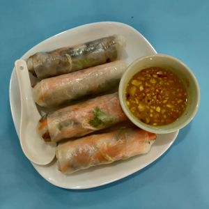 Spring rolls at Vegan Family Restaurant in Ho Chi Minh City