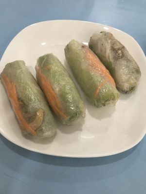 Spring rolls  at Vegan Family Restaurant in Ho Chi Minh City