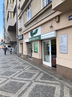 Form the outside  at Veganio in Prague