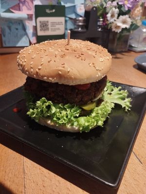 Spicy 🔥 Burger at Veganio in Prague
