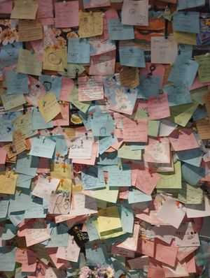 Message board at Veganio in Prague