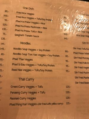 veg menu no longer has vegan meats and they told me they have eliminated them forever at Doi Soi 12 in Bangkok