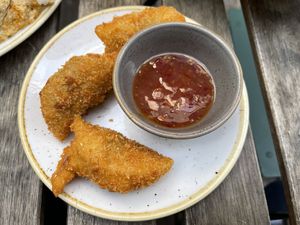 Very delicious dumplings  at Nordvegan in Oslo