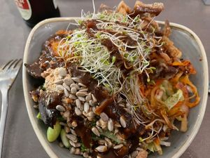 Buddha bowl at Nordvegan in Oslo