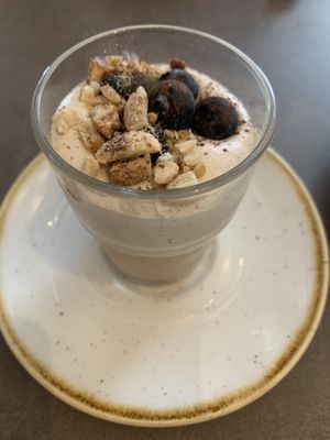 Chocolate and peanut nice mousse   at Nordvegan in Oslo