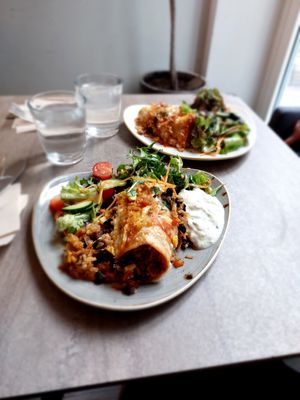 Vegan enchilada at Nordvegan in Oslo