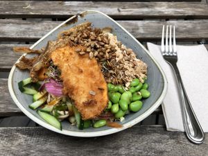 Buddha bowl   at Nordvegan in Oslo