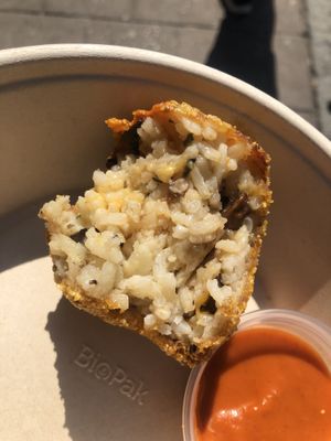 arancini  at Nordvegan in Oslo