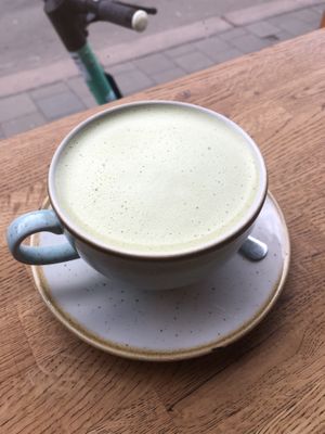 Matcha latte  at Nordvegan in Oslo