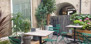 Terrace garden at Nordvegan in Oslo