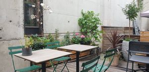 Terrace garden at Nordvegan in Oslo