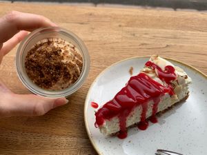 Peanut Mousse & Cheesecake  at Nordvegan in Oslo