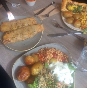 Super delicious and fresh lunch! The small plate is really large :)  at Nordvegan in Oslo