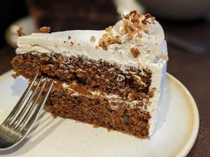 Carrot cake at Nordvegan in Oslo
