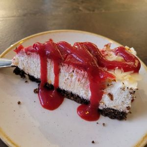 Vegan cheesecake at Nordvegan in Oslo