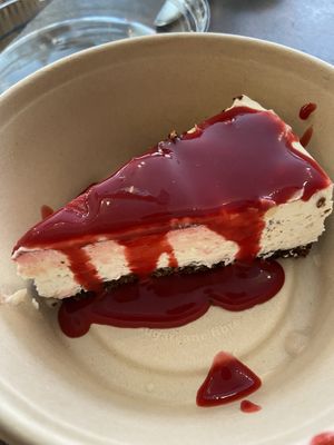 Strawberry cheesecake   at Nordvegan in Oslo