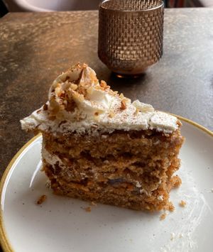 Carrot cake at Nordvegan in Oslo