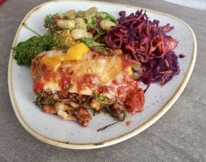 Vegan lasagne  at Nordvegan in Oslo