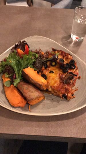 Yummy lasagna  at Nordvegan in Oslo