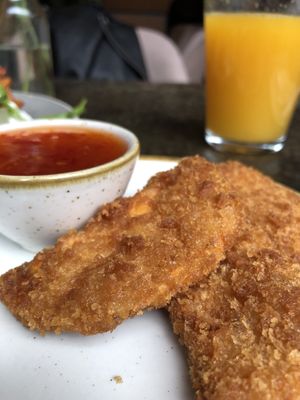 Fried sweet potatoes   at Nordvegan in Oslo