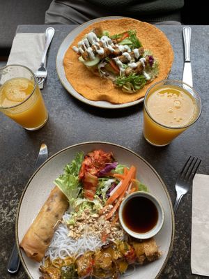 Spring rolls & wrap   at Nordvegan in Oslo