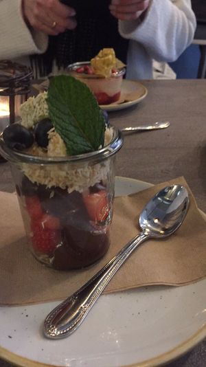 Dessert at Nordvegan in Oslo