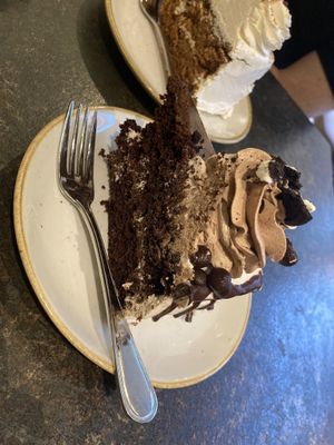 Chocolate and carrot cake  at Nordvegan in Oslo