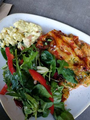 Lasagna at Nordvegan in Oslo