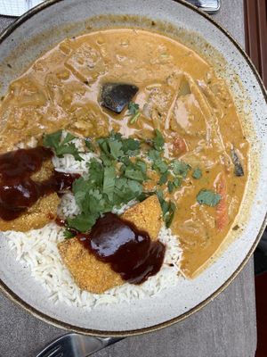 Thai curry  at Nordvegan in Oslo