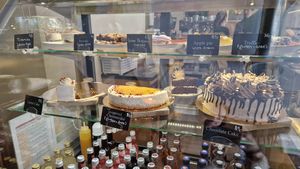 Selection of cakes at Nordvegan in Oslo