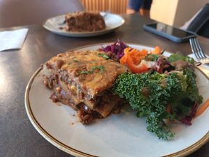 Mussaka at Nordvegan in Oslo
