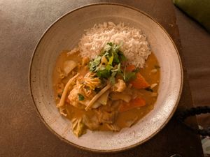 Thai curry at Nordvegan in Oslo