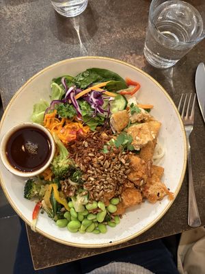 Buddha Bowl with Terriyaki Dressing   at Nordvegan in Oslo