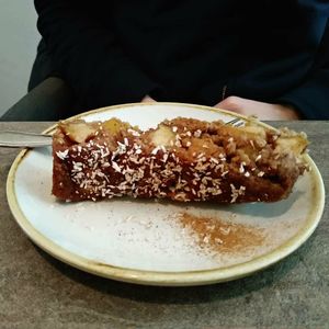 Apple cake at Nordvegan in Oslo